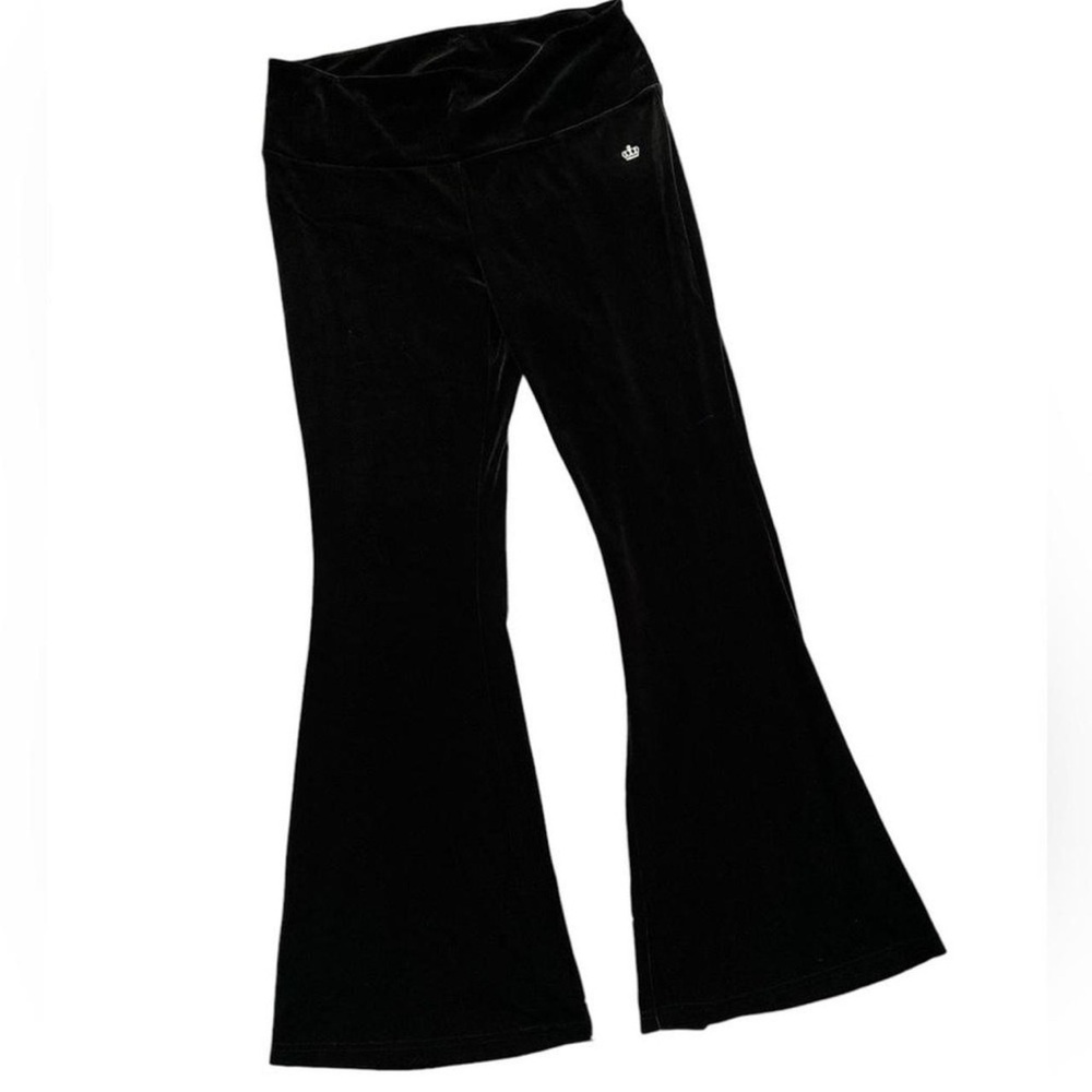 Juicy Couture black velvet flare pants